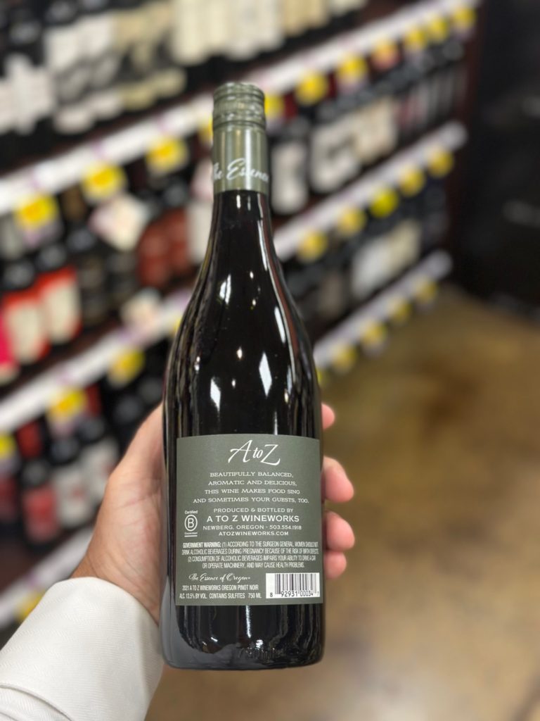2021 A to Z Wineworks Oregon Pinot Noir